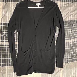 Button up cardigan-black